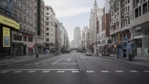 Gran Vía de Madrid en pandemia